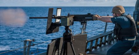 Three Maine Guided-Missile Vessels Make U.S. Naval History Over 40 Years Using Deck Blasters